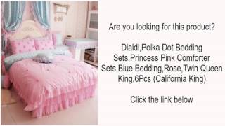 Diaidi,Polka Dot Bedding Sets,Princess Pink Comforter Sets,Blue Bedding,Rose,Twin Queen Kin