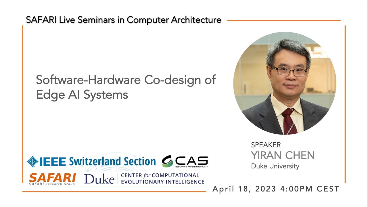 SAFARI Live Seminar - Software-Hardware Co-design of Edge AI Systems