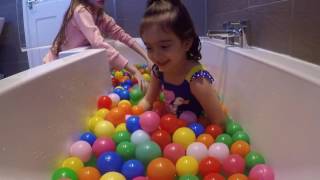 Giant Ball Slime Bath Learn Colors Gooey Pool With Slime Baff And Ball Pit