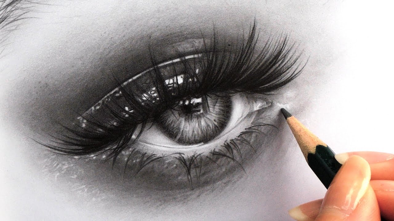 How to Draw Hyper Realistic Eyes - Tips for Drawing Eyelashes, Iris and ...