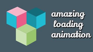 How to design amazing loading animation using only html and css