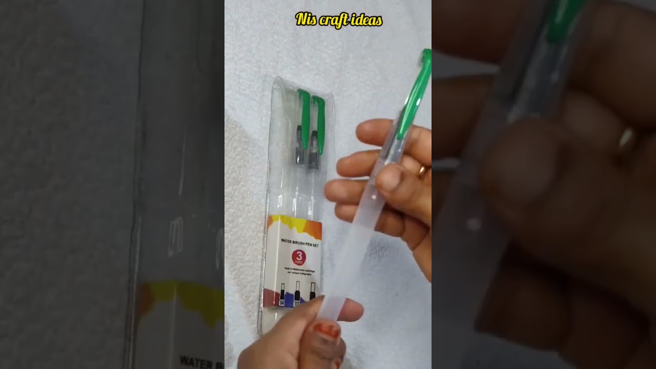 unboxing# vishal 3 sizes water brush pen for watercolor calligraphy drawing tool marker