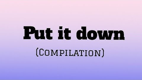 Put it down - Brandy FT. chris Brown | TikTok Compilation