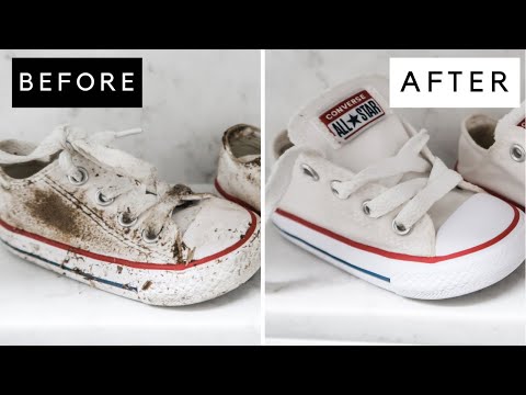 Remove Stains White Shoes, Sponge Cleaning White Sneakers