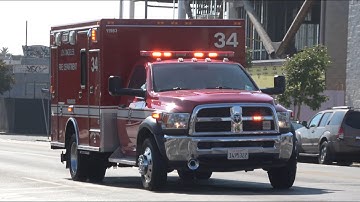 LAFD Rescue 34 Responding