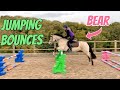 JUMPING BOUNCES WITH THE PONIES (pre eventing training) ~ with Bear, Jam and Dee