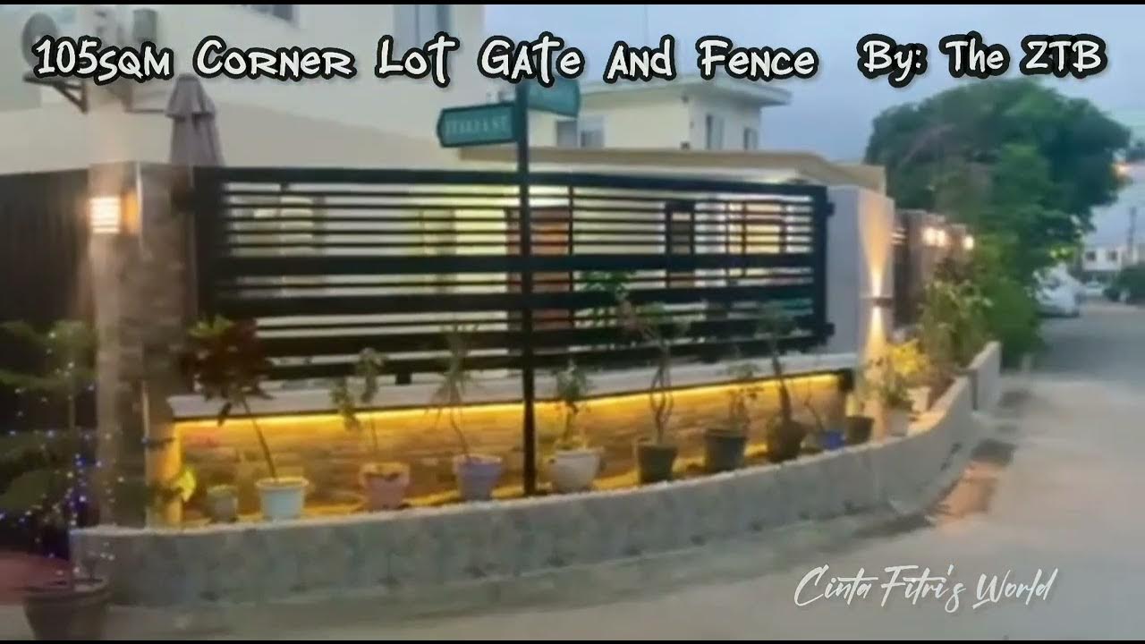 105sqm Corner Lot Gate and Fence Elegant gate and fence YouTube