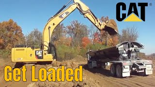 CAT 336F Excavator Loading Trucks