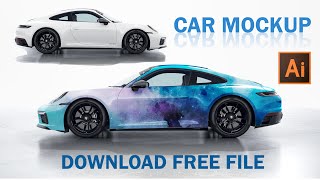 How to Make Car Mockup Design in Adobe illustrator | Vehicle Wraps | Car Wrap Design