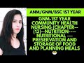 Preservation and storage of food and planning meals in Hindi 🥗🥛