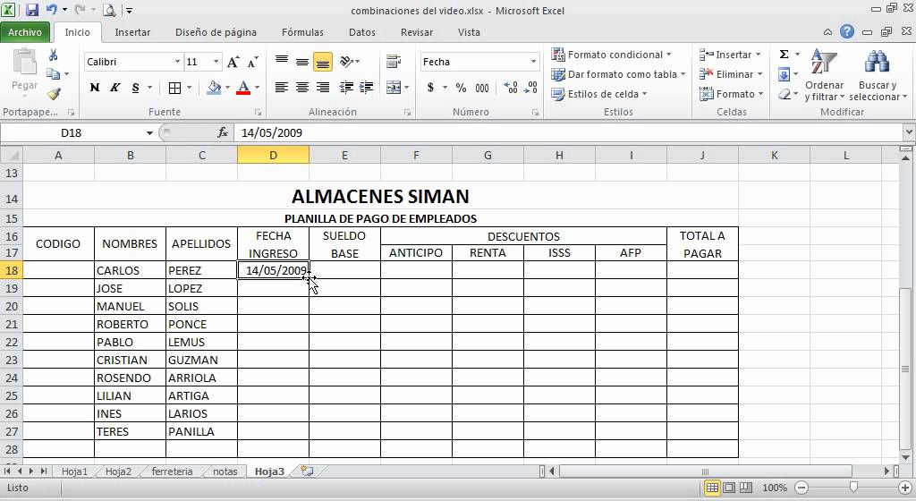 Insertar tabla excel en word