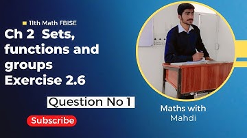 1st year math ch 2 exercise 2.6 || Relation,it