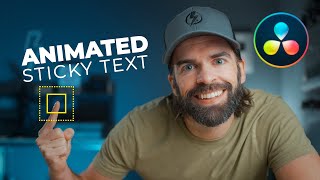 How to Stick ANIMATED TEXT to an Object in Davinci Resolve 18 | Tracking Tutorial