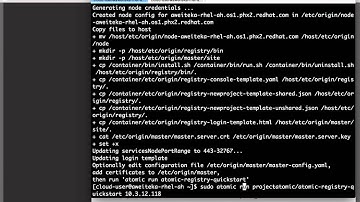 Atomic Registry Quickstart Install