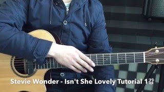 Stevie Wonder - Isn't She Lovely Tutorial 1강 기타캐리 강좌