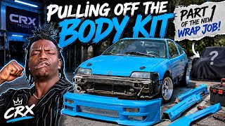 I’m TEARING APART My CRX! 😳 New Wrap Transformation Begins | Part 1