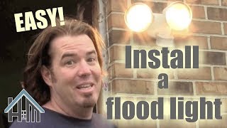 How to install an exterior light, motion sensor flood light. Easy! Home Mender.