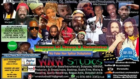 Dj Drops,Dj ShoutOuts,Dj Tags,Jingles,Radio Dj Drops/Jingles Reggae & Dancehall Style