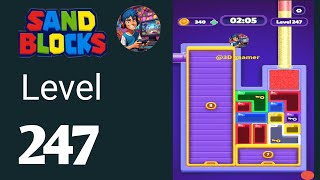 Sand blocks drop puzzle level  247 solution and walkthrough 