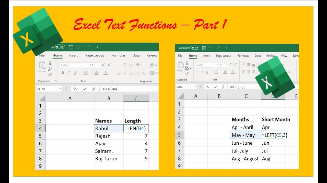 Combo Text Functions in Excel - Part 1 - YouTube