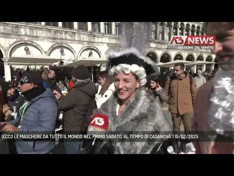 ECCO LE MASCHERE DA TUTTO IL MONDO NEL PRIMO SABATO 'AL TEMPO DI CASANOVA' | 15/02/2025