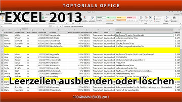 Leere Zeilen ganz einfach ausblenden oder löschen (Excel)
