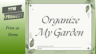 Organize My Garden Digital Planner OR Print at Home