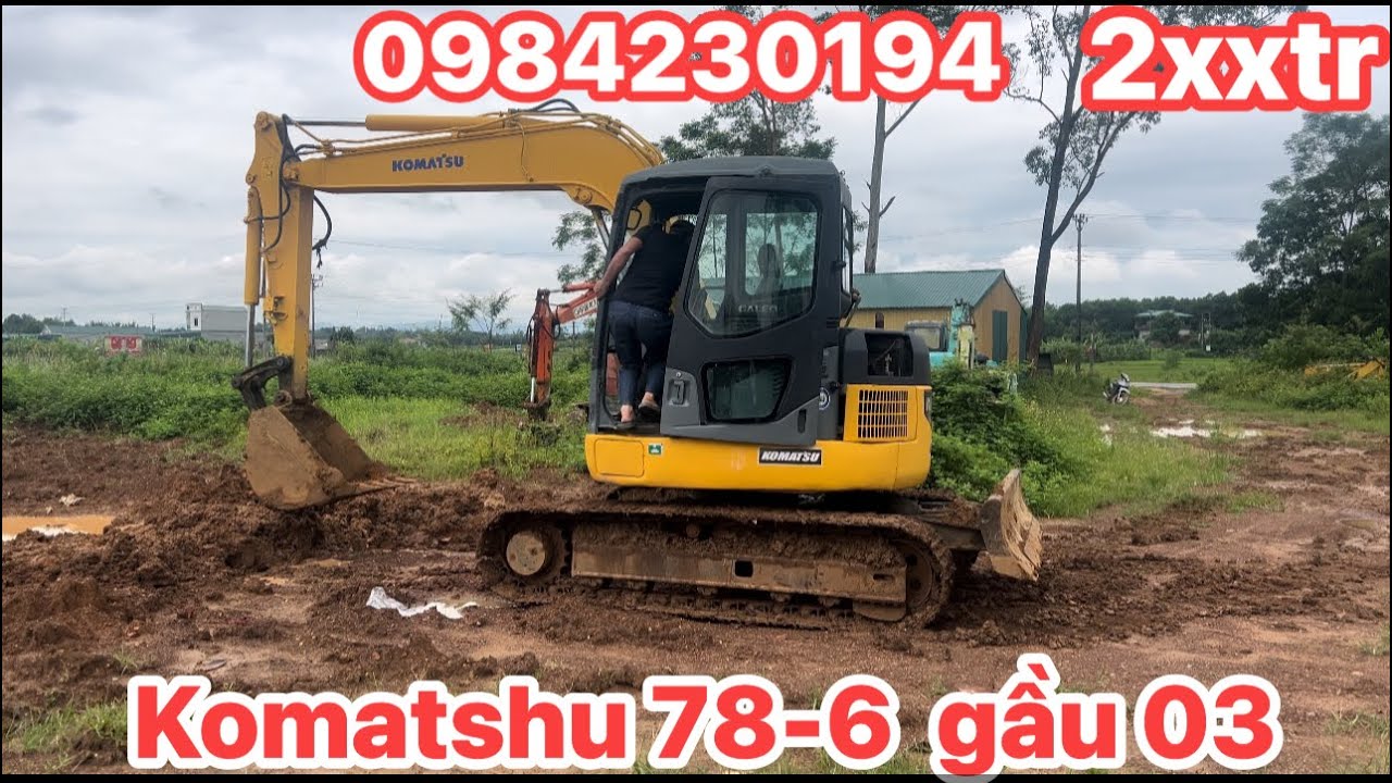 Bán máy xúc komashu 78-6, máy móc chất, gf ko mực mọt, cầu xích đẹp, động cơ khô ráo: 0984230194