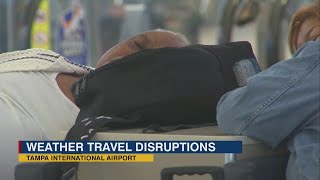 Winter storm calling the shots at TPA causing delays and cancellations