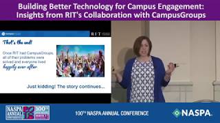 CampusGroups & RIT Student Affairs Presentation at NASPA 2018