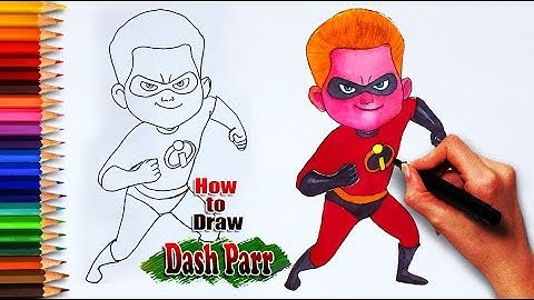 How to draw Dash Parr From Incredibles 2 | Easy drawing tutorials | learning for arts