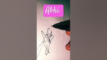 😍😍abhi name😍😍  signatures # short viral video