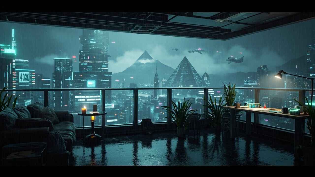 Obsidian Rain 🌧️ 3 Hours of Dark Lofi for Study / Focus