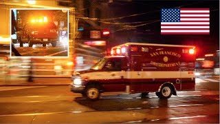 [San Francisco] Ambulances & Rescue Captain 3 Responding Down Market Street