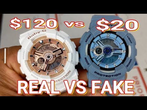 REAL $120 BABY-G SHOCK WATCH VS FAKE 