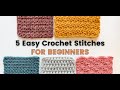 5 CROCHET STITCHES FOR BEGINNERS + A GIVEAWAY [Basic Crochet Stitches for crochet blankets + more!]