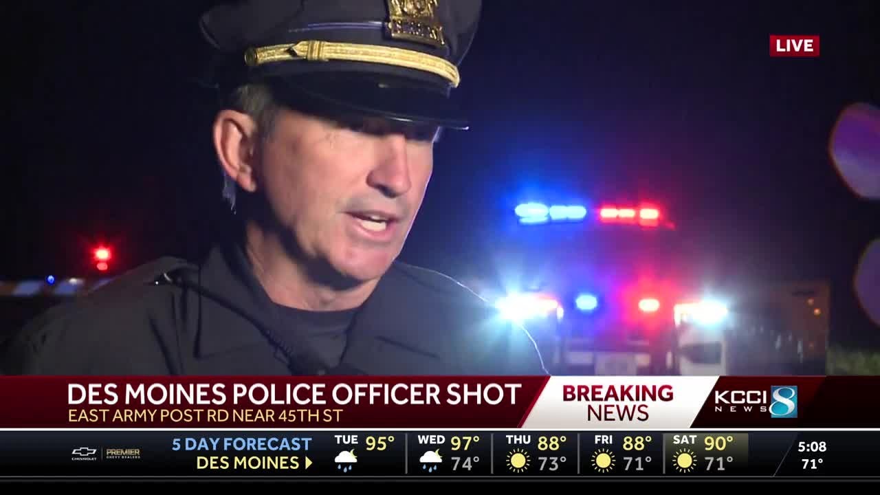 Des Moines shooting: Suspect dead, police officer injured - YouTube