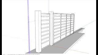 Sliding gate design in Sketchup Make 02