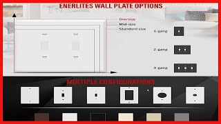 ENERLITES Jumbo Double Toggle Switch Cover, Large Two Gang Light Switch Wall Plate, Gloss Finish