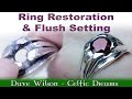 Silver ring restoration and gypsy setting (with Foredom hammer action handpiece)