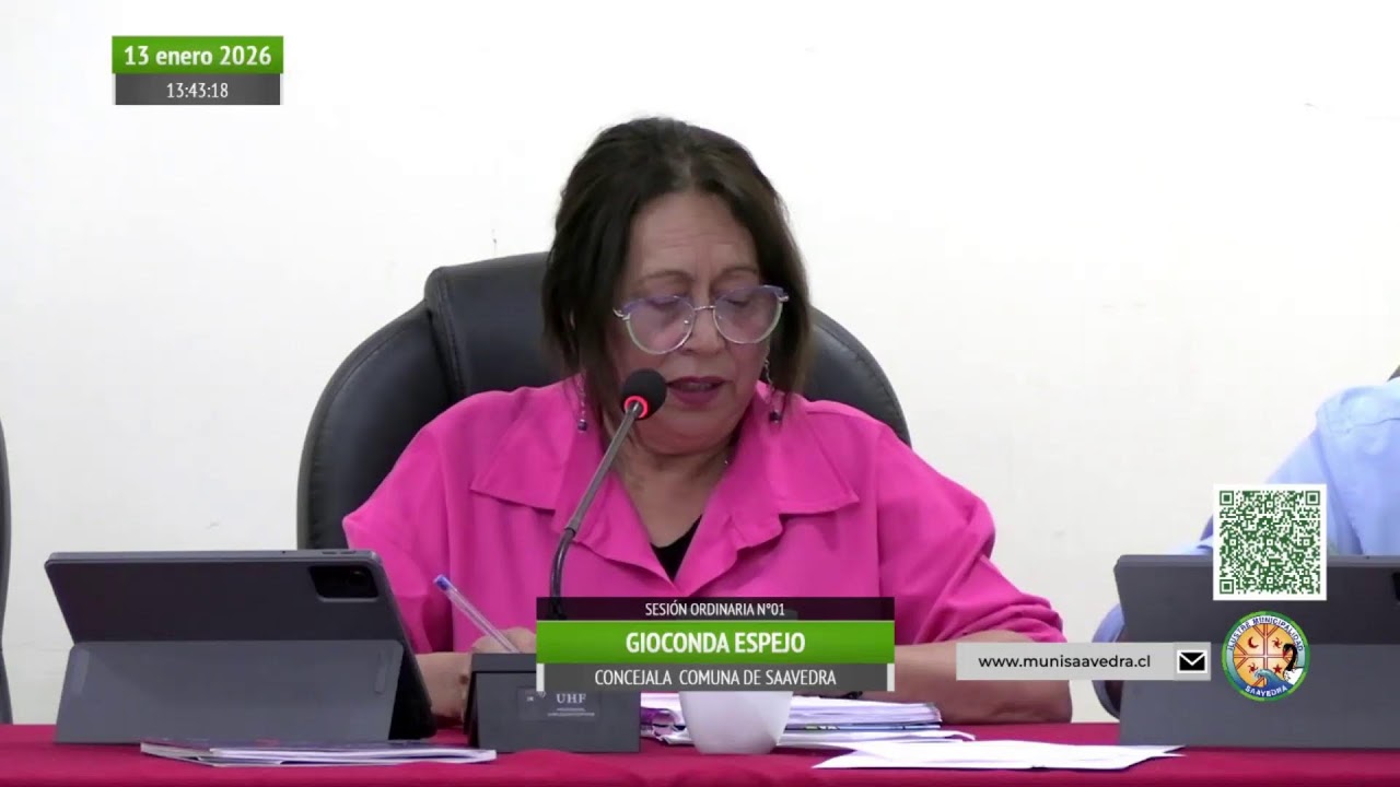 Sesión Ordinaria N°01/2026 del Honorable Concejo Municipal Martes 13.01.2026,