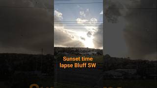 Sunset time lapse Bluff #bluff #southland #nz #cloud #sun #weather #rain
