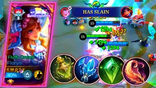 FLORYN BEST BUILD 2024 FOR HEAL TEAM 💥🔥🤯 FLORYN FLUFFY DREAM GAMEPLAY -MLBB