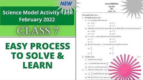 Class 7 math model activity task february 2022।। Model activity task solution part-2।।New