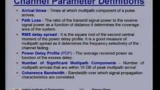 Lecture 17 - Mobile Radio Propagation II Contd