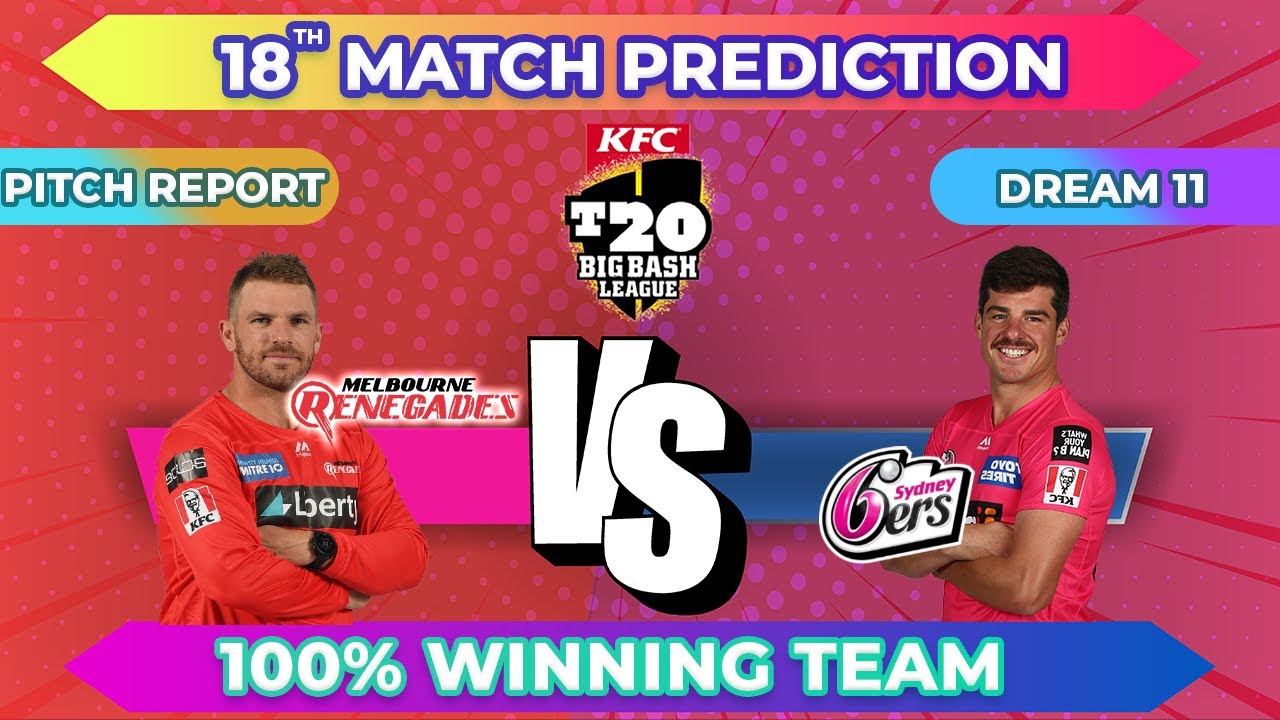 BBL 2020 Melbourne Renegades vs Sydney Sixers 18th Match Prediction | MLR vs SYS Dream11 Team