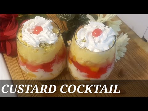 Castard Cocktail Fruit | Simple Custard |Healthy Dessert Recipe by Uroosa's Kitchen