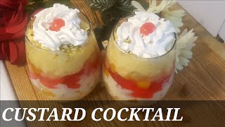 Castard Cocktail Fruit | Simple Custard |Healthy Dessert Recipe by Uroosa's Kitchen