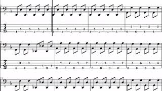 Uprising Muse Drop C Bass Partitura y Tablatura