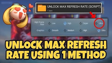 TIPS KUNG PANO i-UNLOCK Ang ULTRA REFRESH RATE using 1 METHOD!